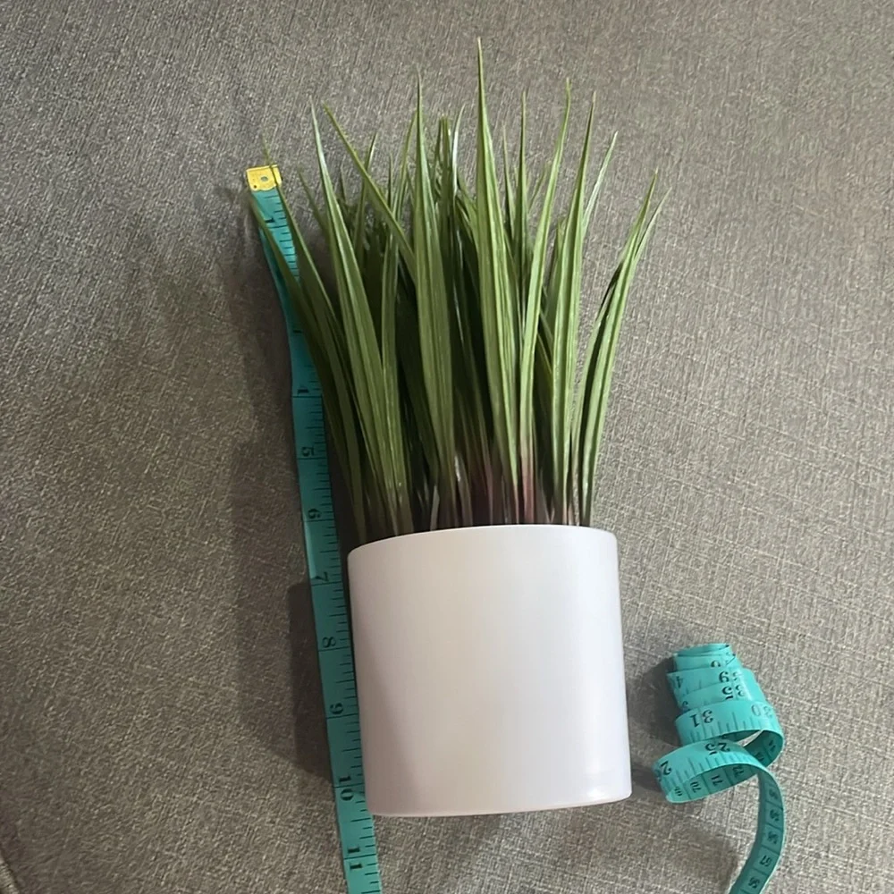 Target Green and White Faux Tall Grass Potted Floral Accent